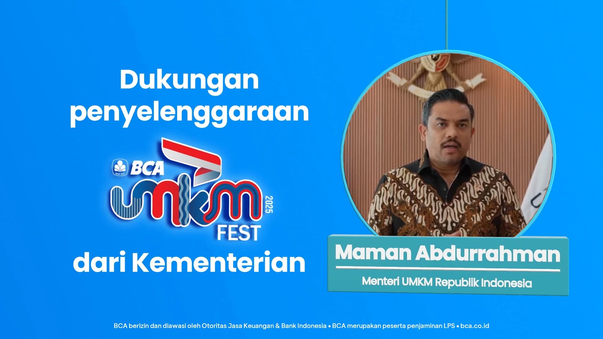 Thumbnail Dukungan Dari Kementrian UMKM, Bapak Maman Abdurrahman